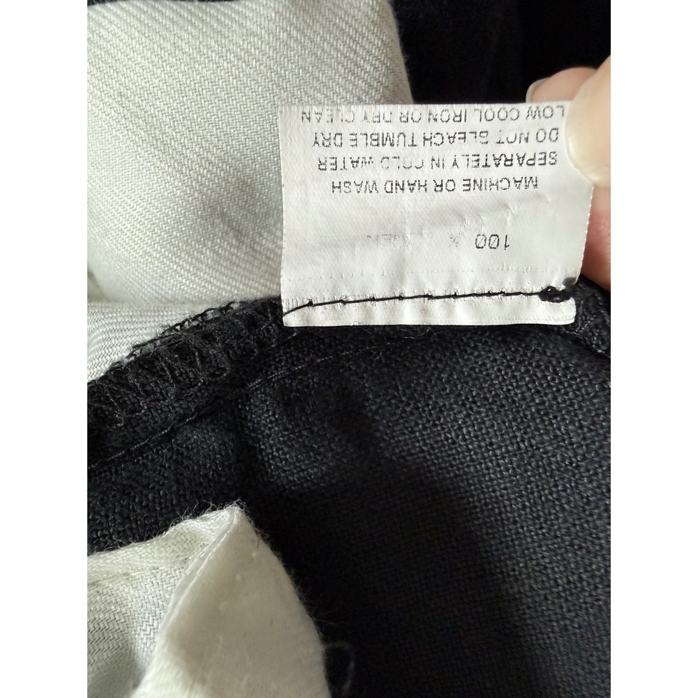 Mens Black 100% Linen Pleated Shorts Size 40 Regular Lightweight Summer Casual - Picture 7 of 9